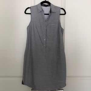 Grey and white lined dress from The Limited